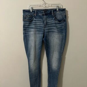 Buckle Black Skinny Jeans for Women